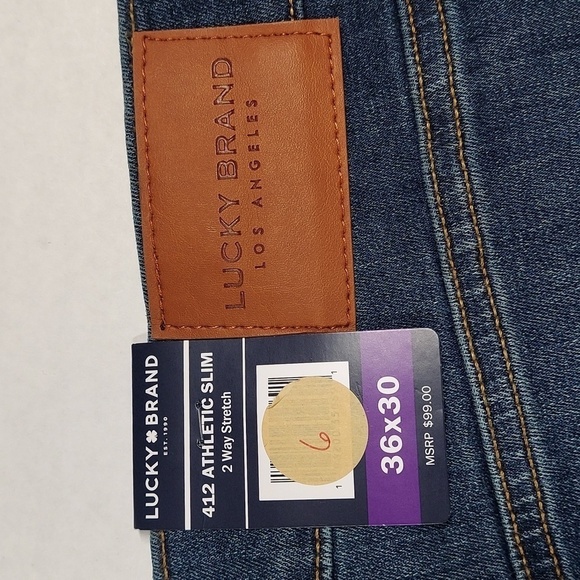 Men's Lucky Brand Athletic Slim 36X30 Jeans NWT - Picture 7 of 10